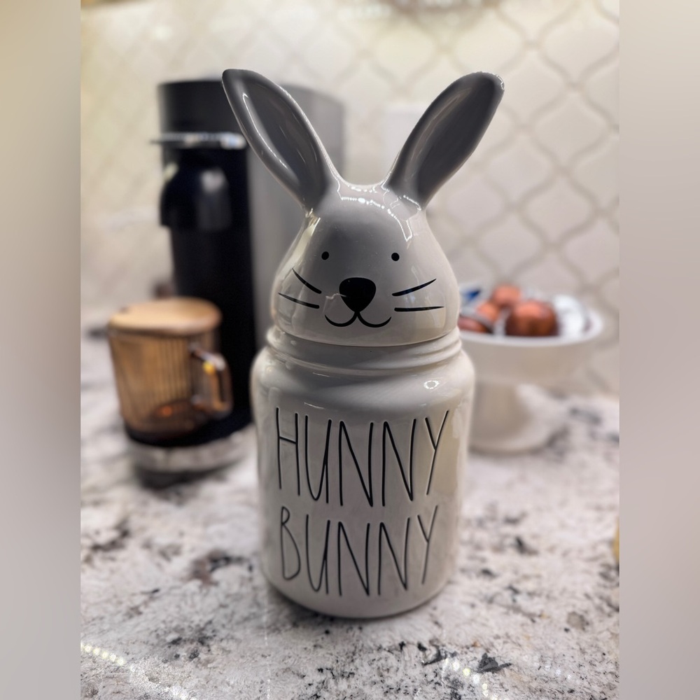 Rae Dunn shiny Bunny cookie jar